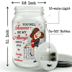 You Are The Light Of My Life - Couple Personalized Custom Mason Jar Light - Gift For Husband Wife, Anniversary