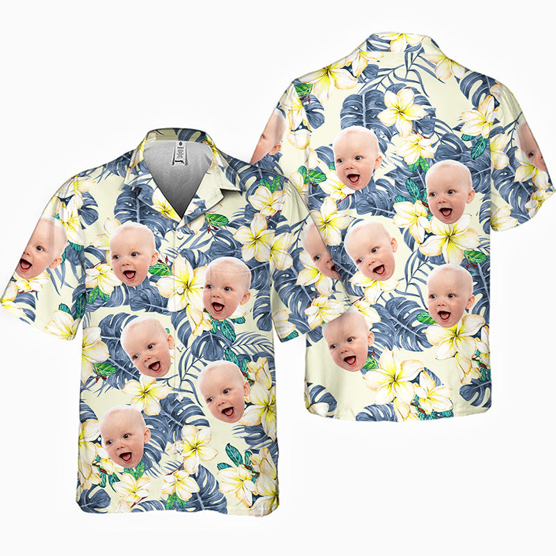 Custom Photo Tropical Summer Vibe - Family Personalized Custom Unisex Tropical Hawaiian Aloha Shirt - Summer Vacation Gift, Gift For Family Members