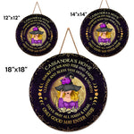 Custom Name Witch Home Blessing Decor - Personalized Wood Sign
