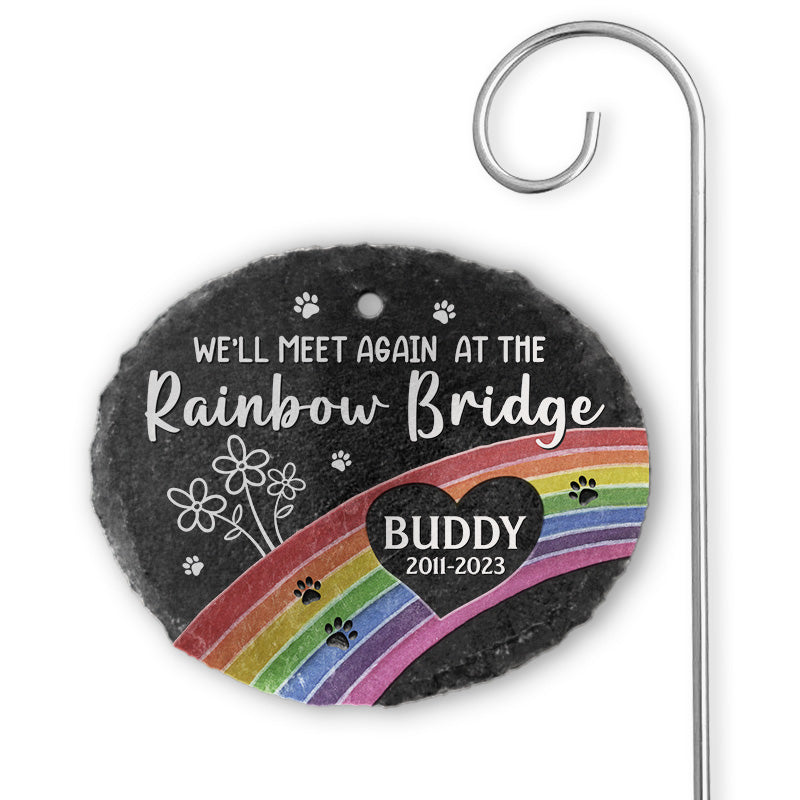 A Piece Of My Heart - Memorial Personalized Memorial Garden Slate & Hook - Sympathy Gift For Pet Owners, Pet Lovers