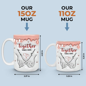 Forever And Always - Couple Personalized Custom 3D Inflated Effect Printed Mug - Gift For Husband Wife, Anniversary