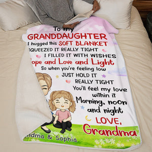 I Hugged This Soft Blanket - Family Personalized Custom Blanket - Birthday Gift For From Mom, Grandma