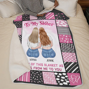 There's No Better Friend Than A Sister - Bestie Personalized Custom Blanket - Gift For Best Friends, BFF, Sisters