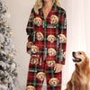 Custom Photo Sending You Pugs And Kisses - Dog & Cat Personalized Custom Face Photo Pajamas - Christmas Gift For Pet Owners, Pet Lovers