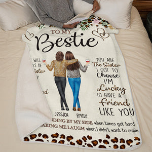 Sister Of Soul Friend Of Heart - Bestie Personalized Custom Blanket - Christmas Gift For Best Friends, BFF, Sisters