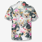 Custom Photo Summer Time White & Pink Style - Dog & Cat Personalized Custom Unisex Tropical Hawaiian Aloha Shirt - Summer Vacation Gift, Gift For Pet Owners, Pet Lovers