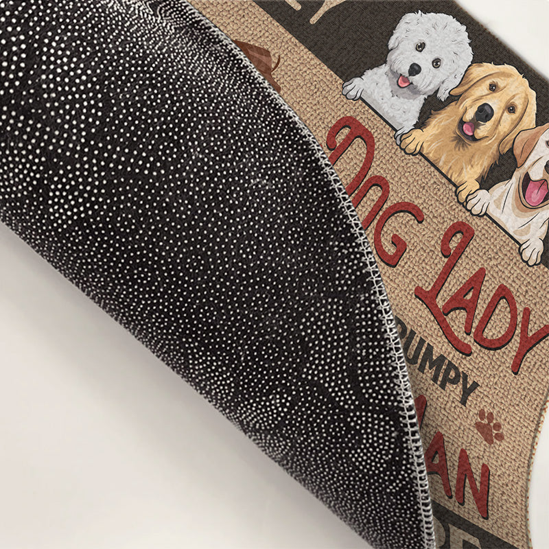 A Crazy Dog Lady And A Grumpy Old Man Live Here - Dog Personalized Custom Decorative Mat - Gift For Pet Owners, Pet Lovers