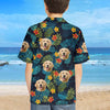 Custom Photo Kid Tropical Vibes Only - Dog & Cat Personalized Custom Unisex Tropical Hawaiian Aloha Shirt - Summer Vacation Gift, Birthday Gift For Kids, Pet Owners, Pet Lovers