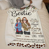 Thanks For Standing By My Side Today & Always - Bestie Personalized Custom Blanket - Christmas Gift For Best Friends, BFF, Sisters