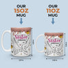 Sisters By Heart - Bestie Personalized Custom 3D Inflated Effect Printed Mug - Gift For Best Friends, BFF, Sisters, Coworkers