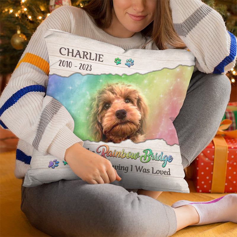 Custom Photo Always By Your Side - Memorial Personalized Custom Pillow - Sympathy Gift, Gift For Pet Owners, Pet Lovers