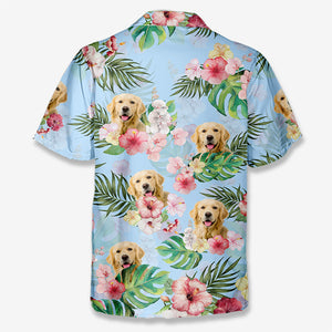 Custom Photo Summer Is In The Air - Dog & Cat Personalized Custom Unisex Tropical Hawaiian Aloha Shirt - Summer Vacation Gift, Gift For Pet Owners, Pet Lovers