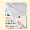 A Little Bump - Family Personalized Custom Baby Blanket - Baby Shower Gift, Gift For First Mom