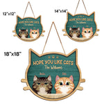 Custom Cat Family Welcome Home Decor - Personalized Wood Sign