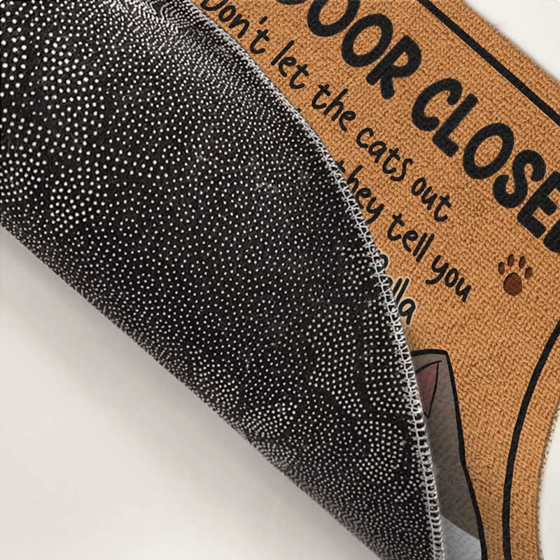 You Must Ask Permission From The Cats - Cat Personalized Custom Home Decor Decorative Mat - House Warming Gift For Pet Owners, Pet Lovers