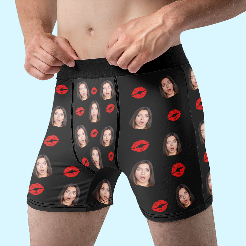 Custom Photo You're Mine, Babe - Funny Personalized Custom Boxer Briefs, Men's Boxers - Birthday Gift For Boyfriend, Husband, Anniversary