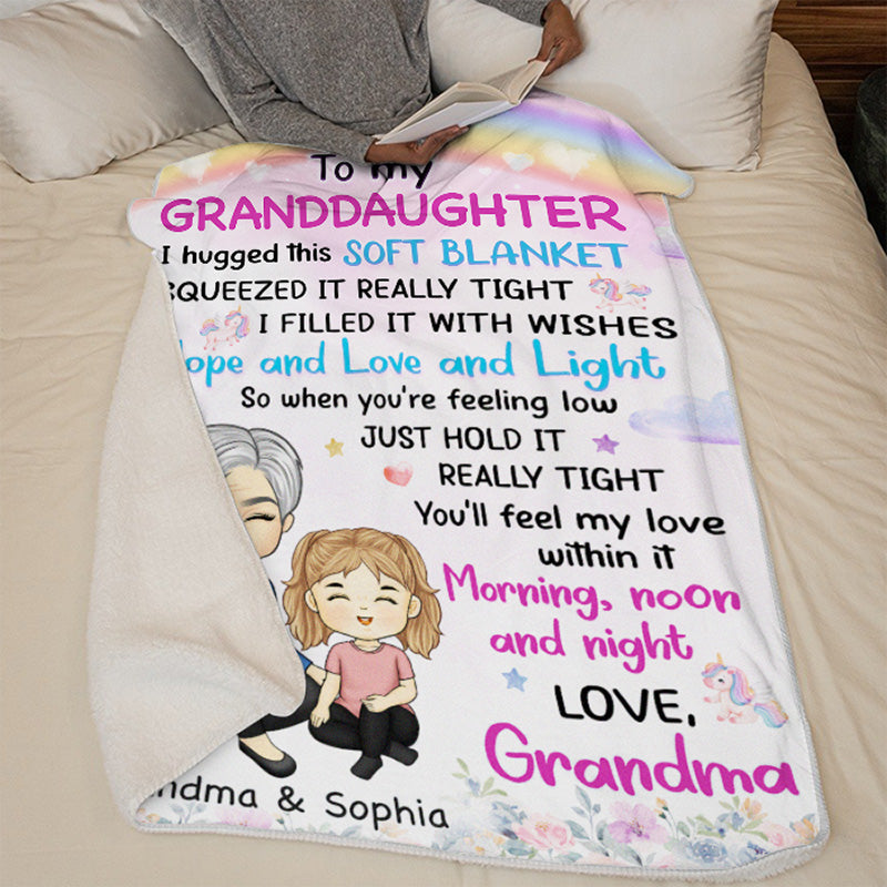 Hope And Love And Light - Family Personalized Custom Blanket - Birthday Gift  From Mom, Grandma