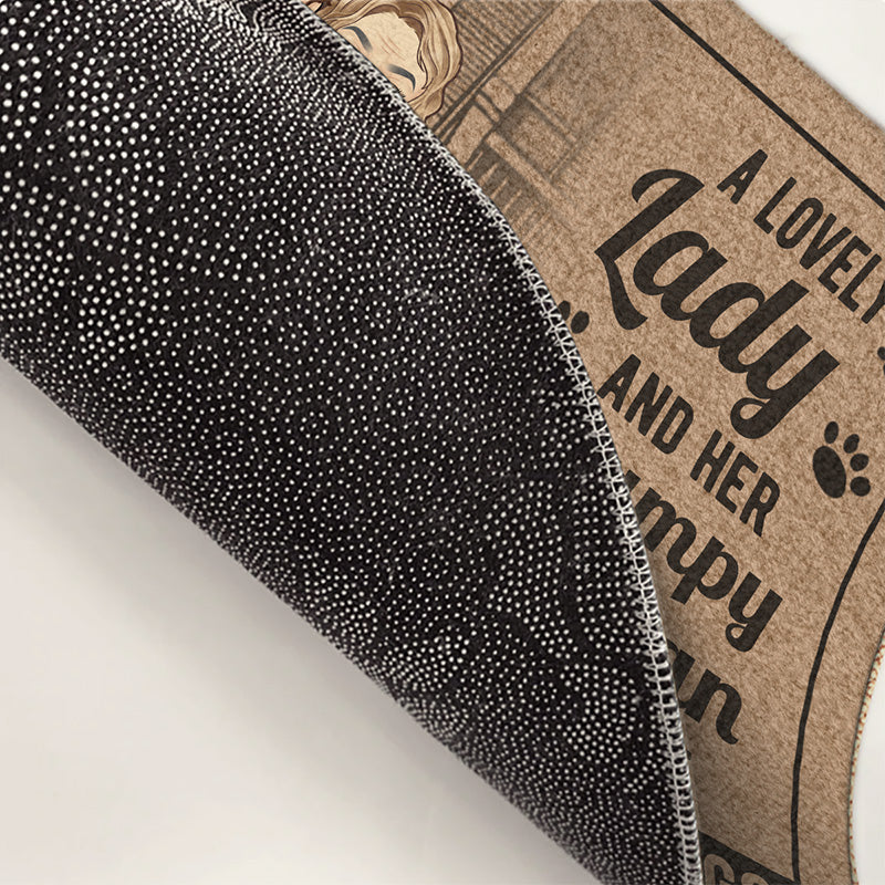 You Me And The Dogs - Couple Personalized Custom Home Decor Decorative Mat - Gift For Husband Wife, Pet Owners, Pet Lovers