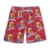 Custom Photo Today We Celebrate - Dog & Cat Personalized Custom Patriotic Men Beach Shorts - Independence Day, 4th Of July, Summer Vacation Gift, Birthday Party Gift For Pet Owners, Pet Lovers