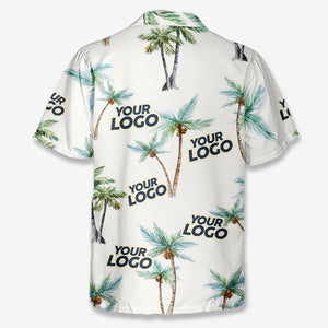 Custom Photo Seek To Sea More - Company Logo Personalized Custom Unisex Tropical Hawaiian Aloha Shirt - Summer Vacation Gift, Gift For Coworker, Team Members