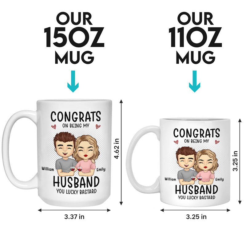 Congrats On Being My Boyfriend - Couple Personalized Custom Mug