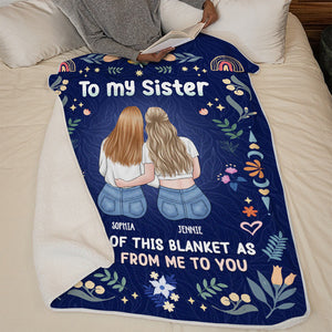 A Hug From Me To You - Bestie Personalized Custom Blanket - Gift For Best Friends, BFF, Sisters