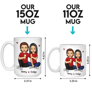 I Love You More - Couple Personalized Custom Mug - Gift For Husband Wife, Anniversary