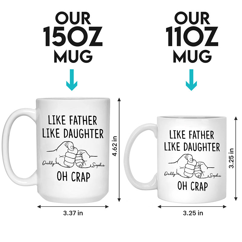 Like Father Like Son - Family Personalized Custom Mug - Gift For Family Members