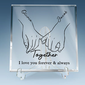 You And Me, Forever - Couple Personalized Custom Square Shaped Acrylic Plaque - Gift For Husband Wife, Anniversary