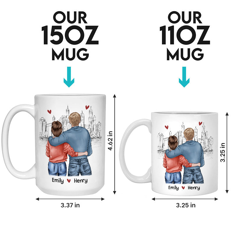I Met You I Liked You I Love You - Couple Personalized Custom Mug - Gift For Husband Wife, Anniversary
