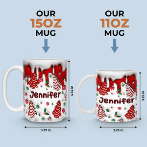 Hot Cocoa Warm Hearts - Family Personalized Custom 3D Inflated Effect Printed Mug - Christmas Gift For Family Members