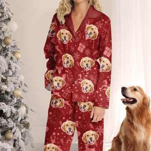 Custom Photo A Festive Pup-fect Christmas - Dog & Cat Personalized Custom Face Photo Pajamas - Christmas Gift For Pet Owners, Pet Lovers