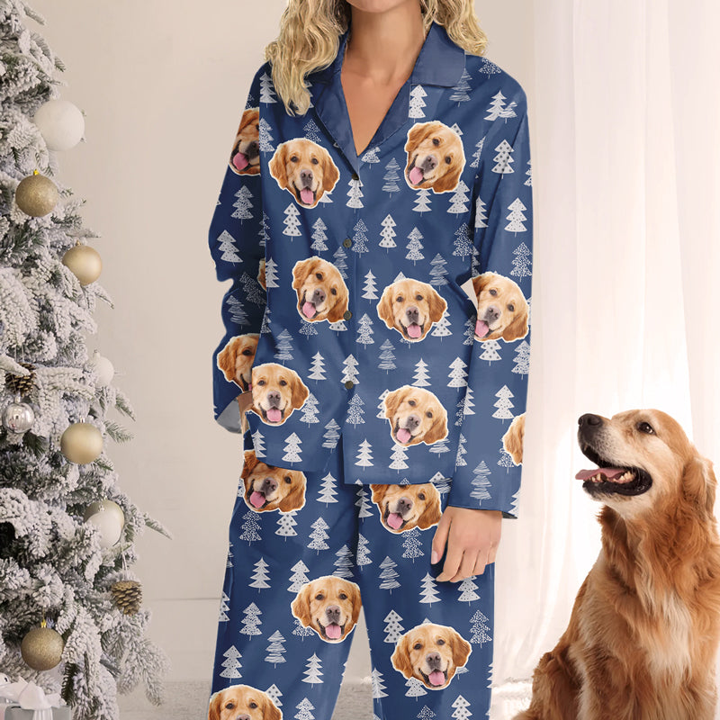 Custom Photo Have A Pawsative And Happy Holiday - Dog & Cat Personalized Custom Face Photo Pajamas - Christmas Gift For Pet Owners, Pet Lovers