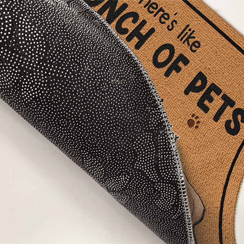There's Like A Bunch Of Pets In Here - Dog & Cat Personalized Custom Decorative Mat - Gift For Pet Owners, Pet Lovers