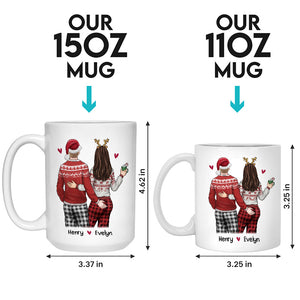 Let's Save Santa A Trip - Couple Personalized Custom Mug - Christmas Gift For Husband Wife, Anniversary