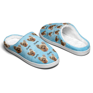 Custom Photo May Your Days Be Snuggly And Bright - Dog & Cat Personalized Custom Fluffy Slippers - Gift For Pet Owners, Pet Lovers