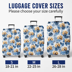 Custom Photo Love Is A Four-Legged Word - Dog & Cat Personalized Custom Luggage Cover - Holiday Vacation Gift, Gift For Adventure Travel Lovers, Pet Owners, Pet Lovers