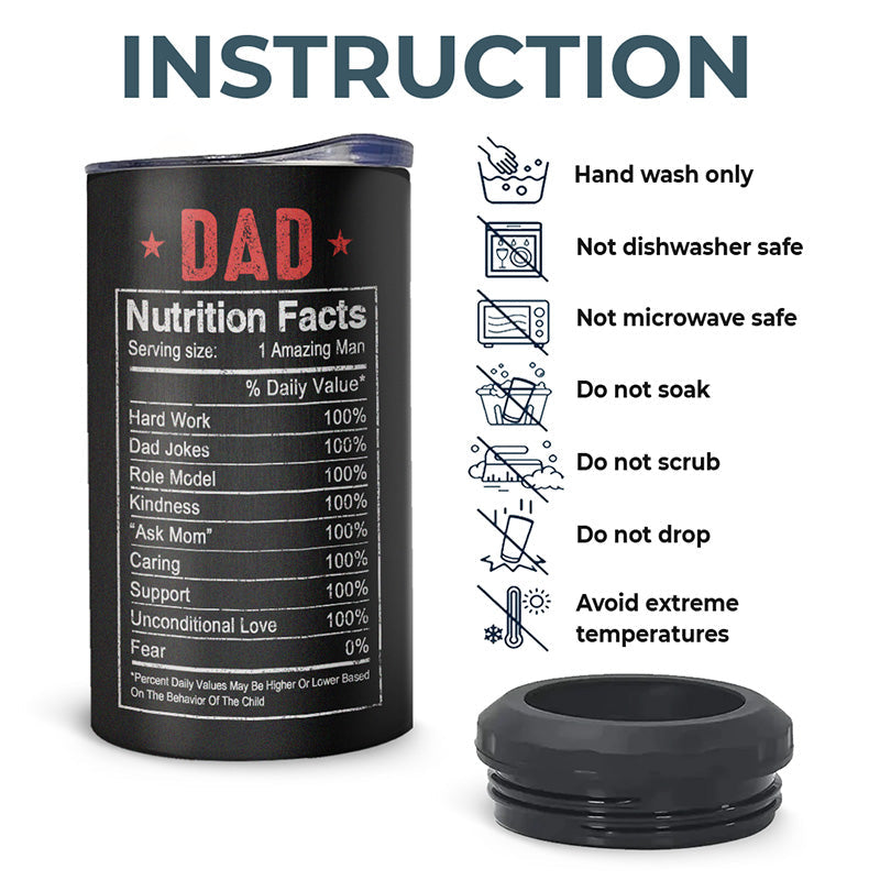 Best Bonus Dad Ever - Family Personalized Custom 4 In 1 Can Cooler Tumbler - Birthday Gift For Dad