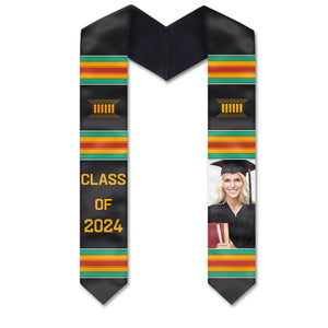 Graduation Time For 2024 - Personalized Custom Graduation Stole - Upload Image, Graduation Gift