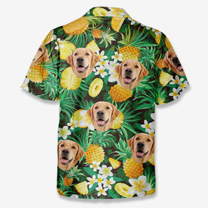 Custom Photo Summer Time Pineapple Style - Dog & Cat Personalized Custom Unisex Tropical Hawaiian Aloha Shirt - Summer Vacation Gift, Gift For Pet Owners, Pet Lovers