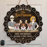 Hope You Brought Alcohol & Dog Treats - Dog Personalized Custom Shaped Home Decor Wood Sign - House Warming Gift For Pet Owners, Pet Lovers