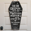 They’re Creepy They’re Kooky - Family Personalized Custom Shaped Home Decor Wood Sign - Halloween Gift For Family Members