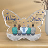 Your Wings Were Ready, But My Heart Was Not - Memorial Personalized Custom Butterfly Shaped Acrylic Plaque - Sympathy Gift For Family Members