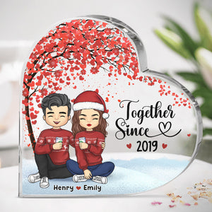 Together Since - Couple Personalized Custom Heart Shaped Acrylic Plaque - Christmas Gift For Husband Wife, Anniversary