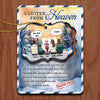 As We Sit In Heaven - Memorial Personalized Custom Wooden Card With Pop Out Ornament - Christmas Gift, Sympathy Gift For Family Members