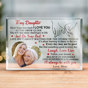 Custom Photo The Most Beautiful Mom - Family Personalized Custom Rectangle Shaped Acrylic Plaque - Birthday Gift For Mom