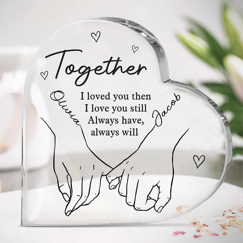 Together Since - Couple Personalized Custom Heart Shaped Acrylic Plaqu -  Pawfect House