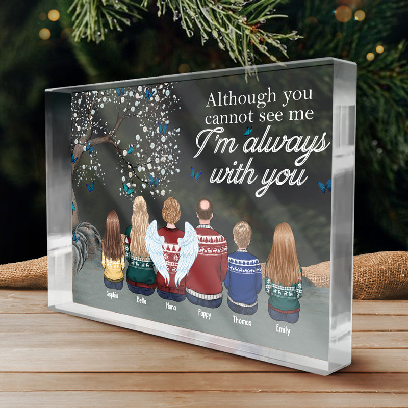 We're Always With You - Memorial Personalized Custom Puzzle Shaped Acrylic  Plaque - Sympathy Gift, Gift For Family Members