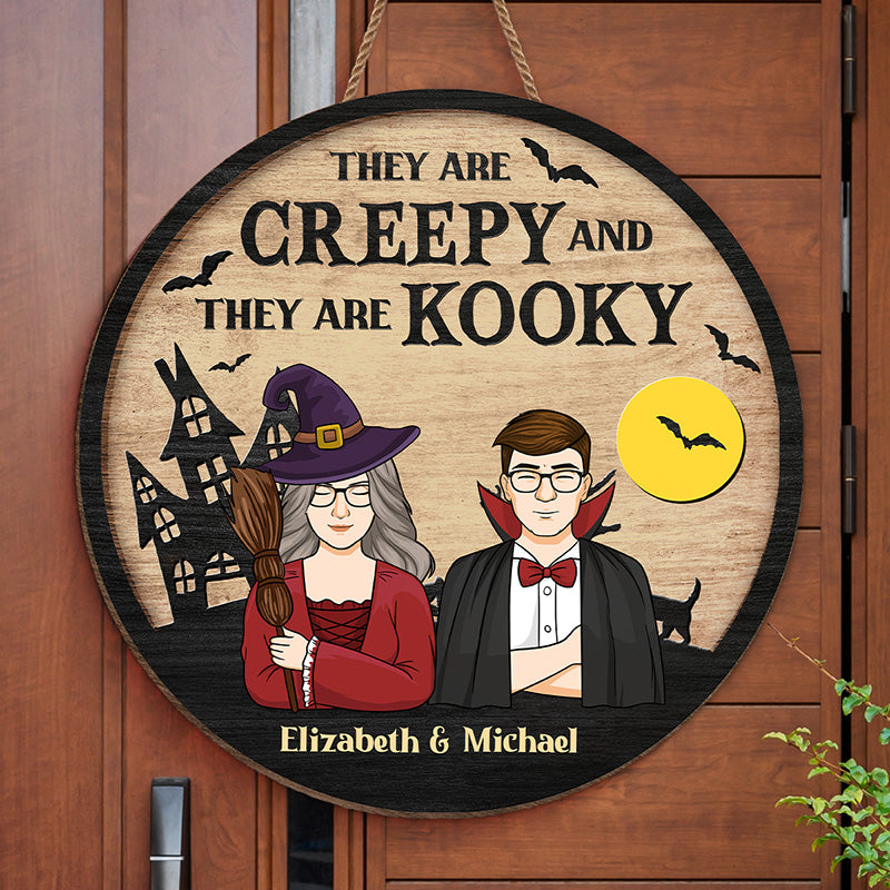 Creepy Kooky Halloween Sign, Personalized Wooden Halloween Home Decor
