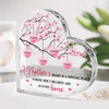 Mother's Love Is The Heart Of A Family - Family Personalized Custom Heart Shaped Acrylic Plaque - Gift For Mom, Grandma